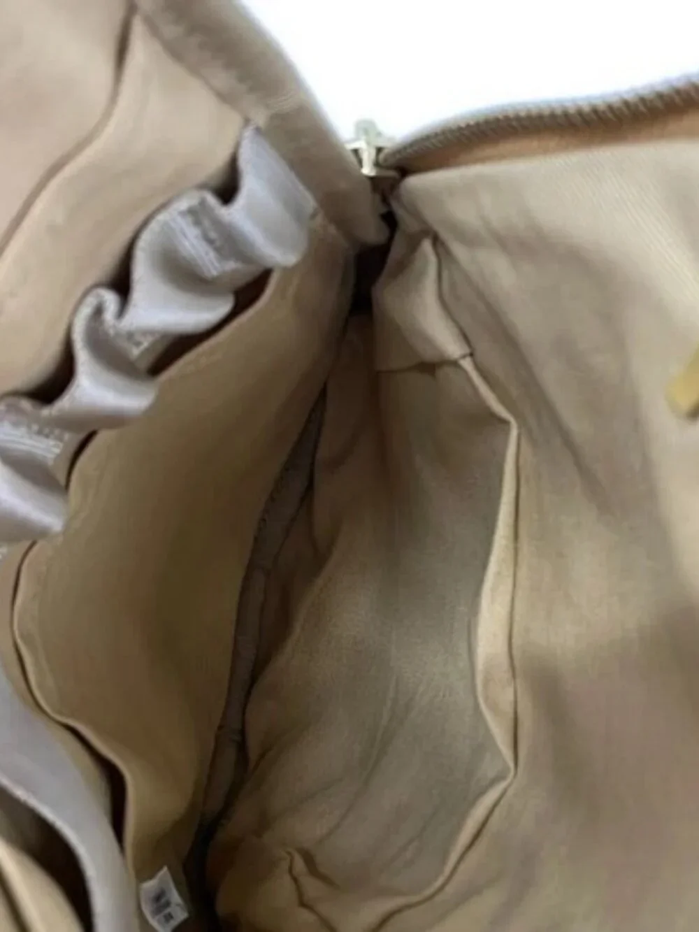 russet Light gray Brown Nylon Backpack